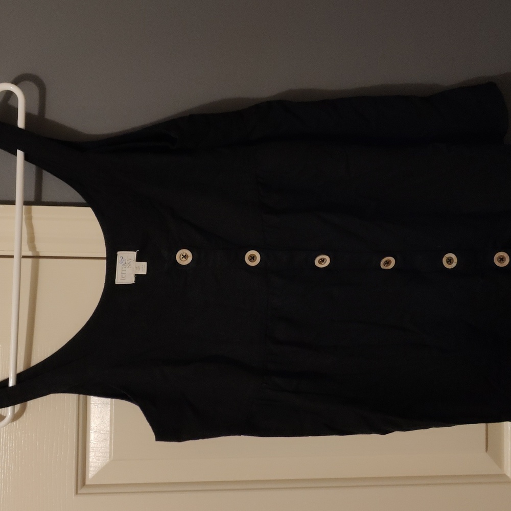 0x 14w terra & sky top.  Black Rayon / Linen